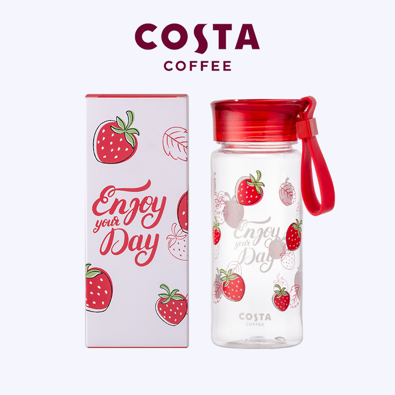 COSTA WATER GLASS FEMALE BRIEF Portable Freshener Lacing Wire Tritan Plastic Cup Cute Women Mug