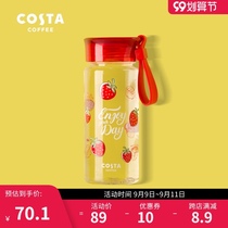 COSTA water cup female plastic portable summer tritan cute transparent sports Cup ins hand cup with Cup