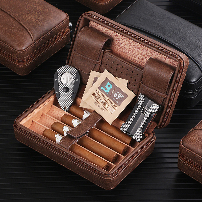Cigar box, carry-on wake-up box, portable bag tool set, music buckle storage, imported cedar wood moisturizing box