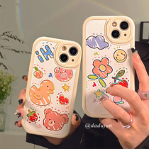 Fun colorful cartoon graffiti apply iphone13pro max mobile phone shell new 12 silicone gel 11 female x small crowdxr personality creative xsmax cute 13pro full
