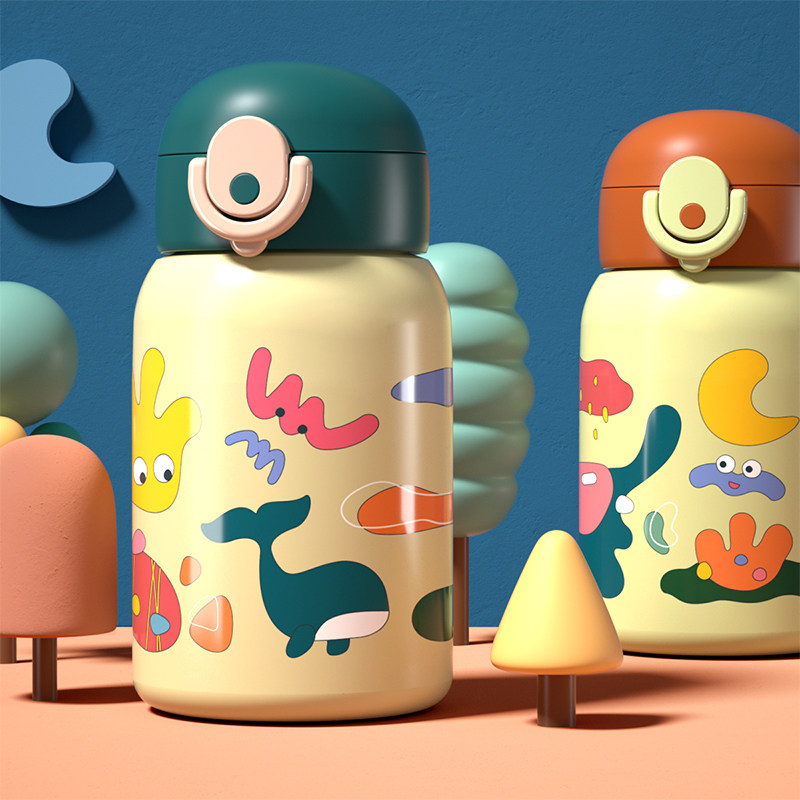 Insulated cup female men's children's water glass large capacity 316 food grade stainless steel portable outdoor student cute-Taobao