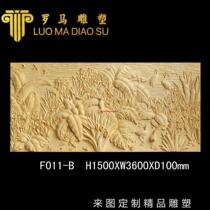 Sandstone GRP imitation bronze bas-relief TV background farming red subject large room inside and outside urban solid sculptures