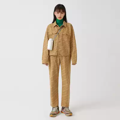 DNT Han Huohuo refused piracy Full body full of DNT letter watermark Denim jacket Jeans suit