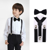 Children braces Collar Knots Suit male and female Butterfly junction Inn accessories Baby braces clip black pants clip Han version