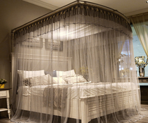 High quality three doors open door all-round anti-mosquito door curtain one-piece stainless steel bracket free of punch and easy to fit mosquito nets home