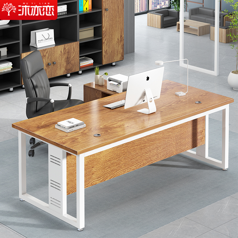 Large class desk manager table modern minimalist boss table with side cabinets combined furniture desk home learning big table