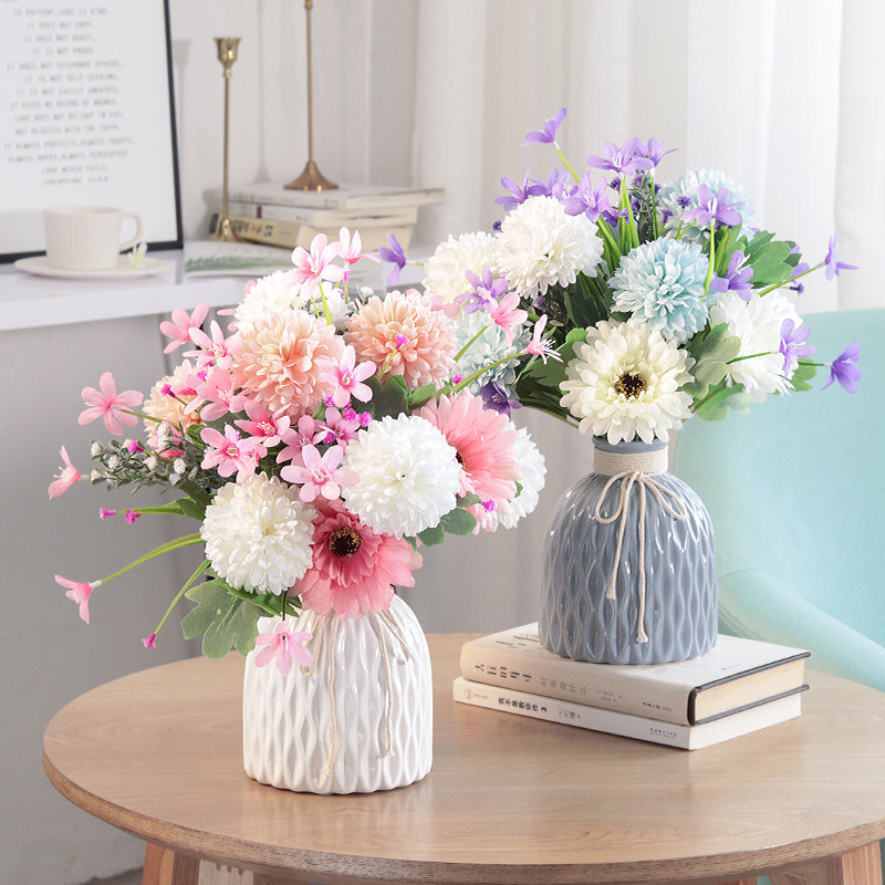 Nordic creative artificial flowers fake flowers living room home decoration interior decoration bouquet simple table flower arrangement silk flowers