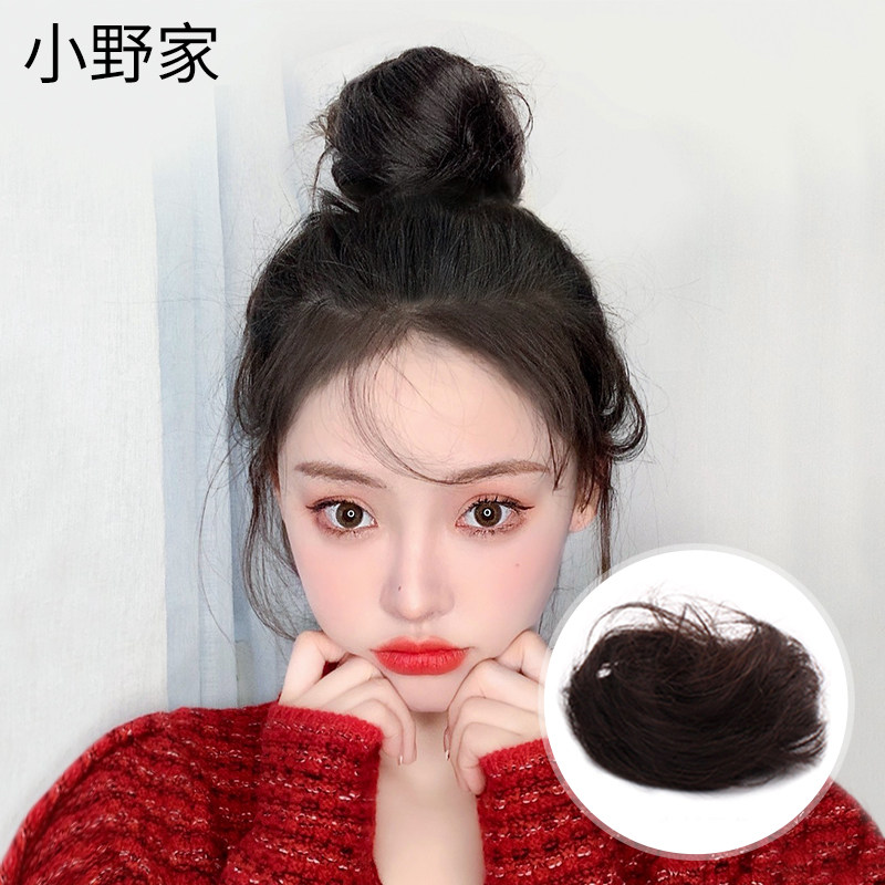 Ono's wig female ball hair ring full real hair fluffy dish hair artifact high ball child hair decoration bud head