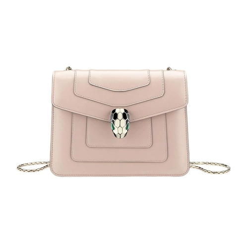 Bvlgari, классическая розовая сумка через плечо, цепь, сумка на одно плечо