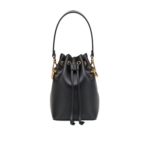 Fendi, кожаная универсальная маленькая черная небольшая сумка