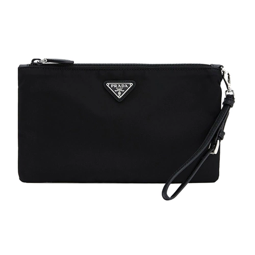 Prada, черная нейлоновая цепочка с молнией, маленькая сумка клатч, мужской длинный кошелек, с печатью вашего логотипа