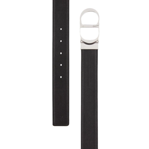 Dior, двухцветный кожаный металлический двусторонний ремень