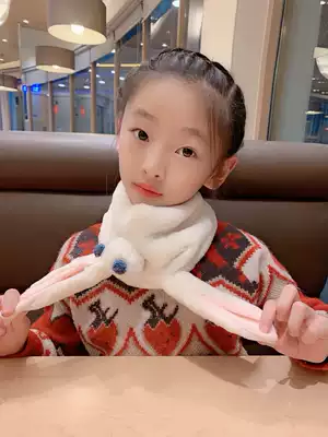 Children's scarves, girls, winter warmth, colds, autumn and winter, new boys, cute women, Korean winter girls, thick