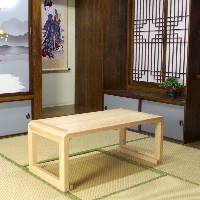 Solid wood tatami coffee table low table Zen floor table bay window table low few simple kang table Chinese style ash wood and room table