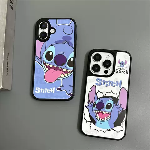 Stitch Cartoon Girls Phone Case Anti-Fall Plus/Pro/Max – iPhone 16, iPhone 15, iPhone 14, iPhone 13, iPhone 12