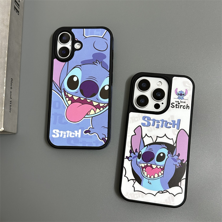 Stitch Cartoon Girls Anti-Fall Plus/Pro/Max – 16, 15, 14, 13, 12 iPhone Case