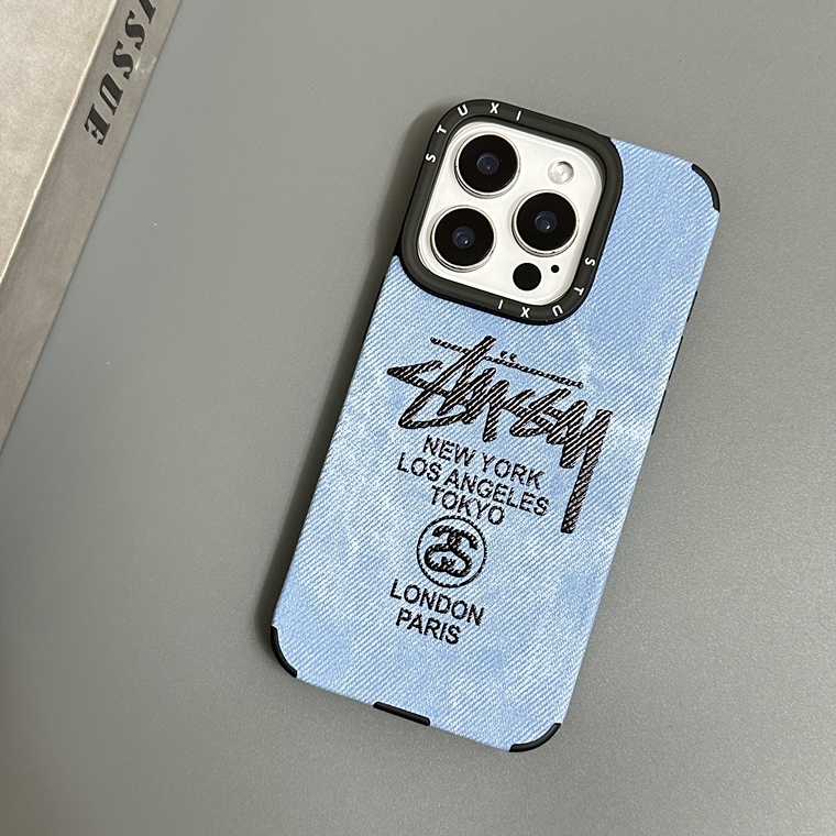 Stussy 8 Ball Denim Textured MagSafe For Pro/Plus/Max/Air – 17, 16, 15, 14, 13 iPhone Case