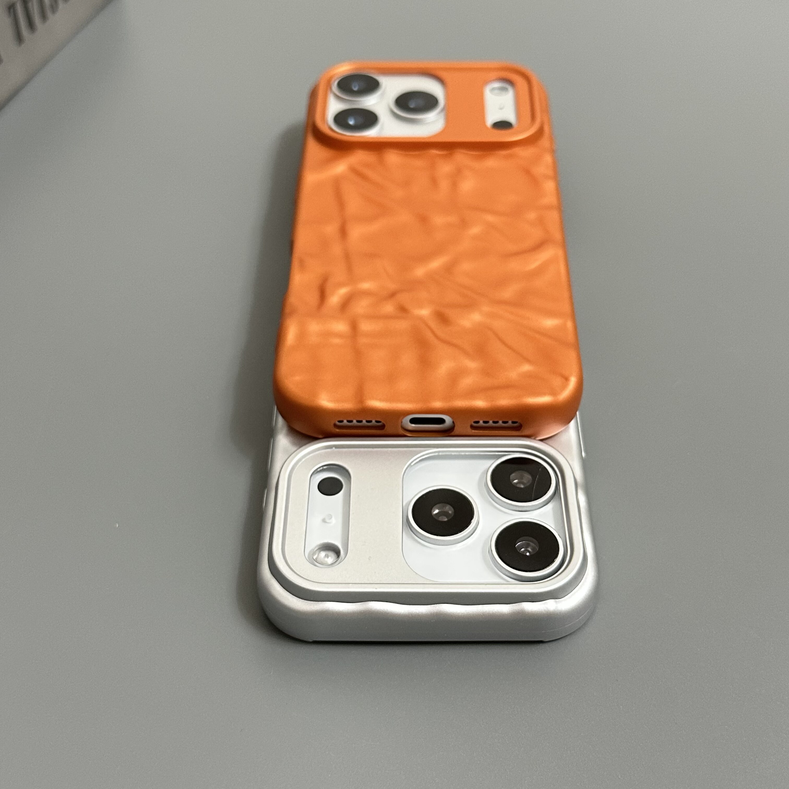 Crumpled Metallic Bronze Copper Camera Matte Metal iPhone Case