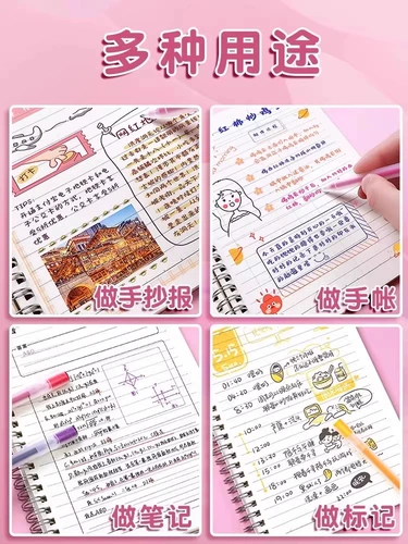 Deli Press Цвет нейтральный ручка, чтобы сделать заметки для специальной многоцветной карбоновой ручки милая супер милая учетная запись для студентов Красный зеленый фиолетовый 0,5 отметки.