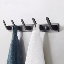 Punch-free door rear hook Wall-mounted row hook Wall-mounted clothes fitting room hanger strong row hook into the door entrance