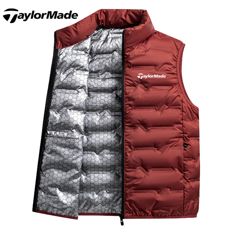 Taylormade Taylormade Men's and Women's Lightweight down Vest for Autumn and Winter, Graphene White Duck down Warm Vest