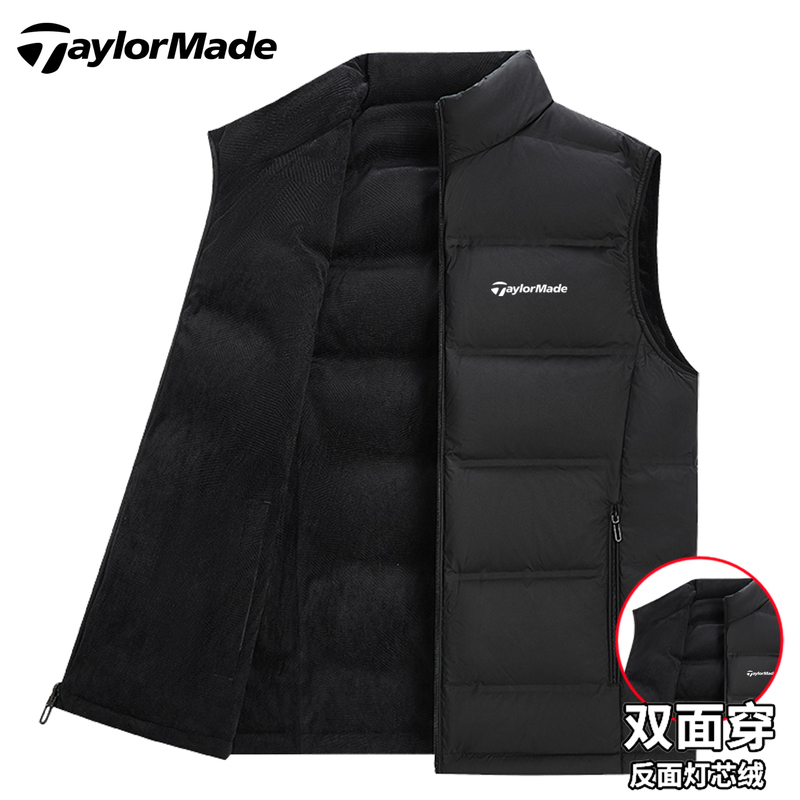 Taylormade Taylor Mei Golf Outdoor Winter Reversible down Vest for Men and Women, Thickened and Warm for Outerwear