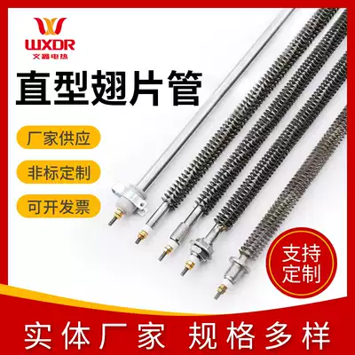 Straight oven heating tube 220V stainless steel dry fired fin paint room oven electric heating tube dryer heating tube
