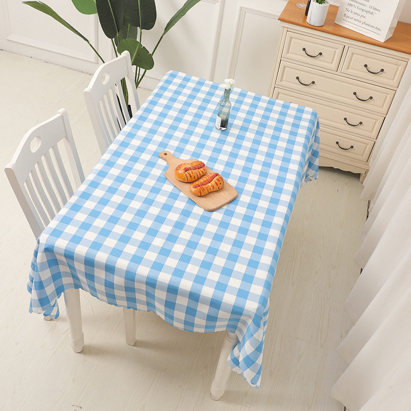 Nordic table cloth Water-proof, anti-scalding, oil-proof, wash-in plastic tablecloth, lattice tablecloth, coffee table cloth, PVC cover cloth, table mat