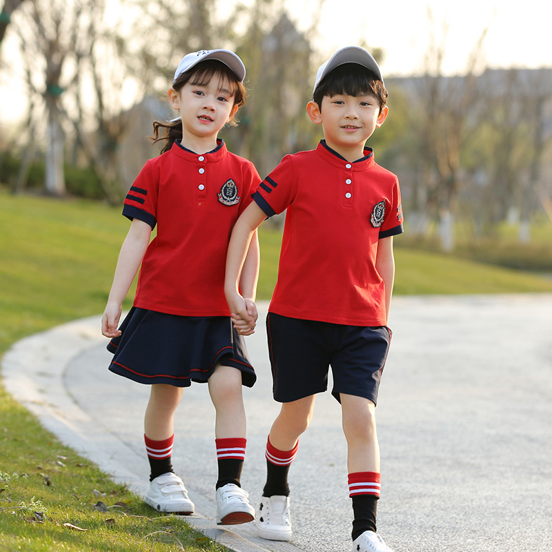 Class Games Graduation Suit Elementary School Children's School Uniforms Kindergarten Garden Clothing Summer Dress Men And Women's Children's Summer Custom Suits