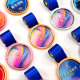 Crystal Medal Annual Meeting Outstanding Employee Children's Gold Medal Basketball Football Marathon Sports Games Kindergarten Cup