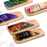 Трофей с твердым деревом Трофей настраиваемые настройки творческого трофея, награда по награду над надписью, отмечают выдающегося работника Honor Trophy Trophy