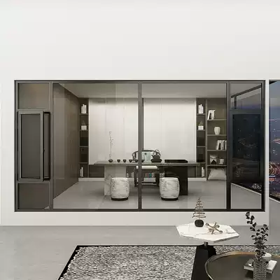 Hennis Rhine series Broken Bridge aluminum alloy casement window living room bedroom balcony soundproof private custom glass window