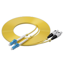Jinhang carrier-grade LC-FC single-mode dual-core fiber optic jumper small square head to large round head fiber optic cable lc-fc fiber jumper single-mode Gigabit single core 3 5 10 20m pigtail fiber cable jumper