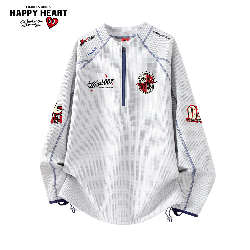 Charles Peach Heart American Hasselblad Line Sports Quick-Drying Cycling Clothing Unisex Autumn Outdoor Sun Protection Long Sleeve T-Shirt