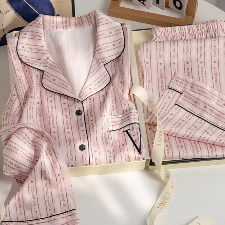 Victoria Pajamas for Women, High-End Mulberry Silk, 2026 Spring and Autumn New Style, Long-Sleeved Summer Silk Home Wear