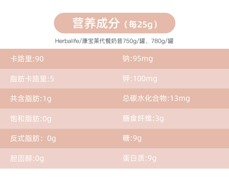 美国Herbalife康宝莱奶昔代餐蛋白质