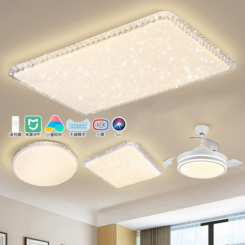 NVC Lighting LED Ceiling Lamp Millet Living Room Main Lamp Modern Simple Atmosphere Light Luxury Whole House Combination Package - Taobao