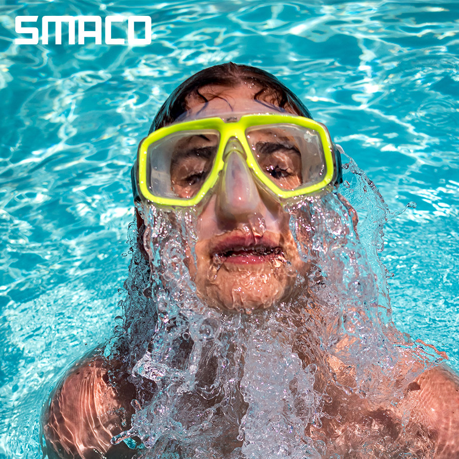 SMACO Diving Surface Scuba Swimming Glass Tempered Glass Snorkeling Samo Face for Adults Diving Equipment
