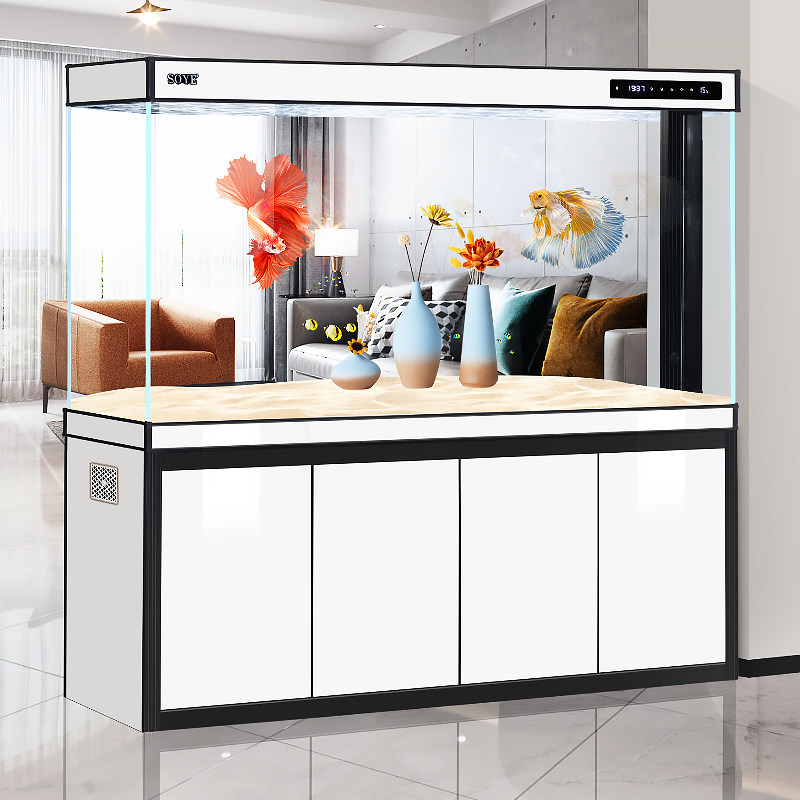 Suo-one super white fish tank aquarium living room high-end large partition bottom filter screen smart 2021 new non-change water