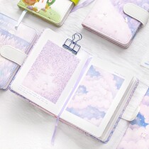 Cute purple hand account book art exquisite hand account book square girl heart color page diary notebook notebook