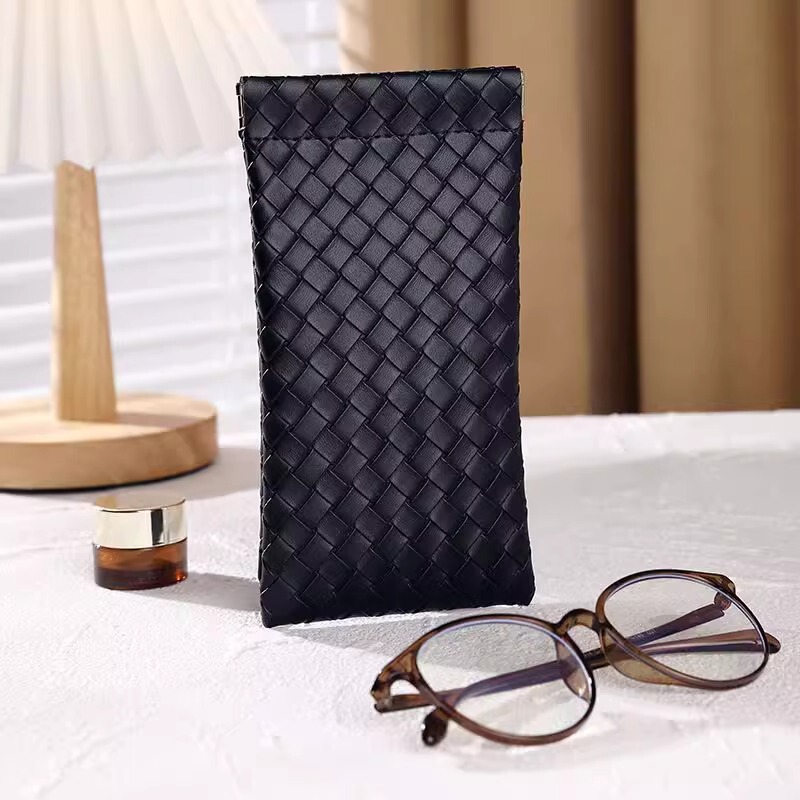 New Style Glasses Storage Bag, Portable Glasses Pouch, Pressure-Resistant Woven Glasses Case, Sunglasses Storage Bag, Sunglasses Case for Men