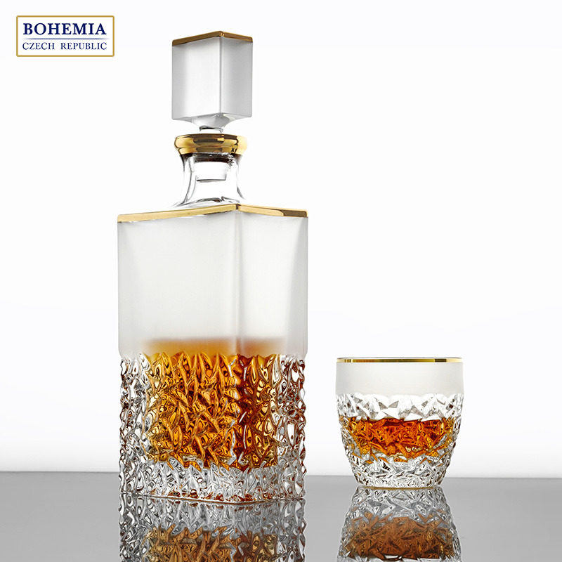 Czech original imported crystal Niklet Hand-painted gold high-end wine utensils Light luxury gift commercial