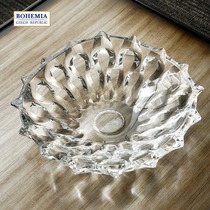 BOHEMIA Czech imported samba fruit bucket bohemian crystal glass transparent fruit plate high-grade luxury