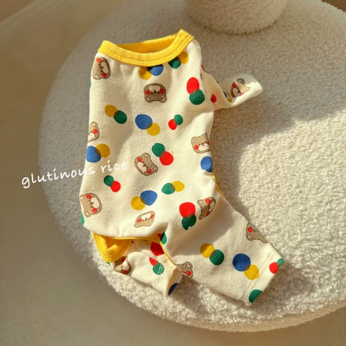 Брендовая осенняя хлопковая приятная телу удерживающая тепло пижама