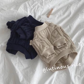 Autumn and winter lazy sweater dog clothes korean version ins cat pet clothing teddy bichon pomeranian to keep feet warm