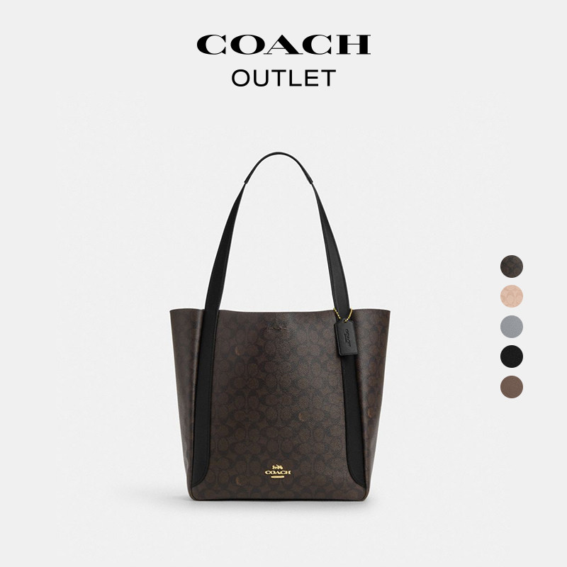 [New Year's Gift] COACH Outlet Women's Hadley Cow Leather Tote Bag Handbag Large Capacity
