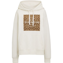 COACH Outlet Womens Classic Logo SQUARE Hooded Sweatshirt