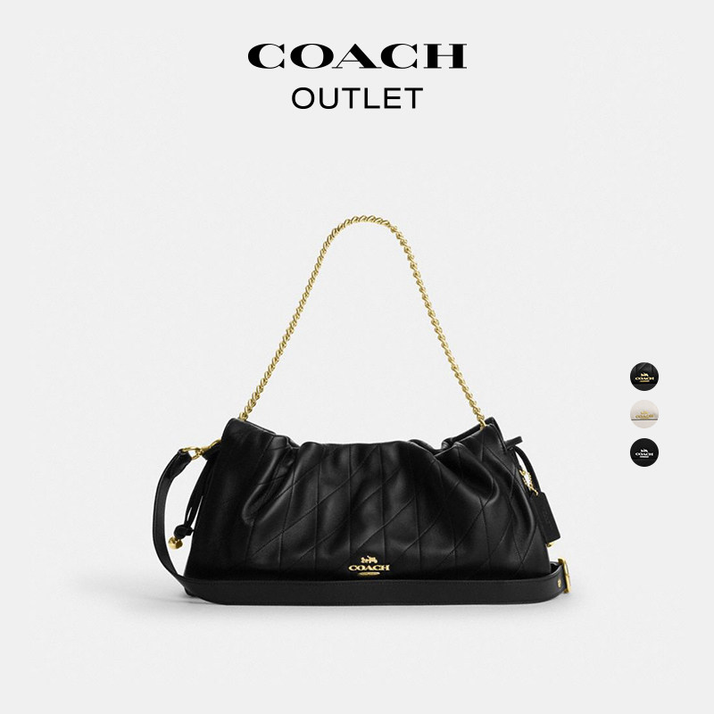 [New Year's Gift] COACH Outlet Women's Cow Leather Faye No. 38 Shoulder Bag Crossbody Bag