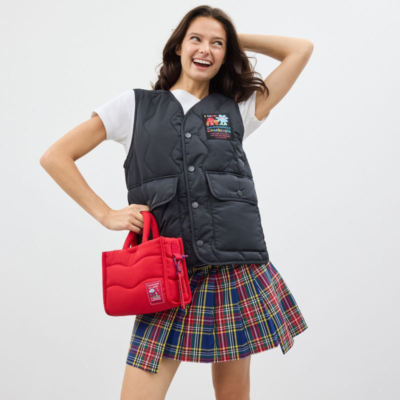 [New Year's Gift] Coachtopia/Coach City Loop Mini Puffy Tote Bag Red