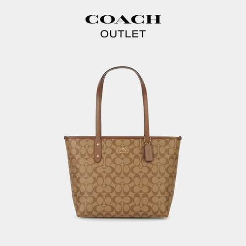 COACH/COACH Женская классическая сумка-тоут Ole для пресбиопии CITY30 с логотипом, большая вместительная сумка для поездок на работу
